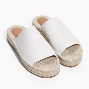 &other Stories White Leather Platform Espadrille